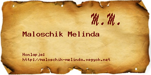 Maloschik Melinda névjegykártya